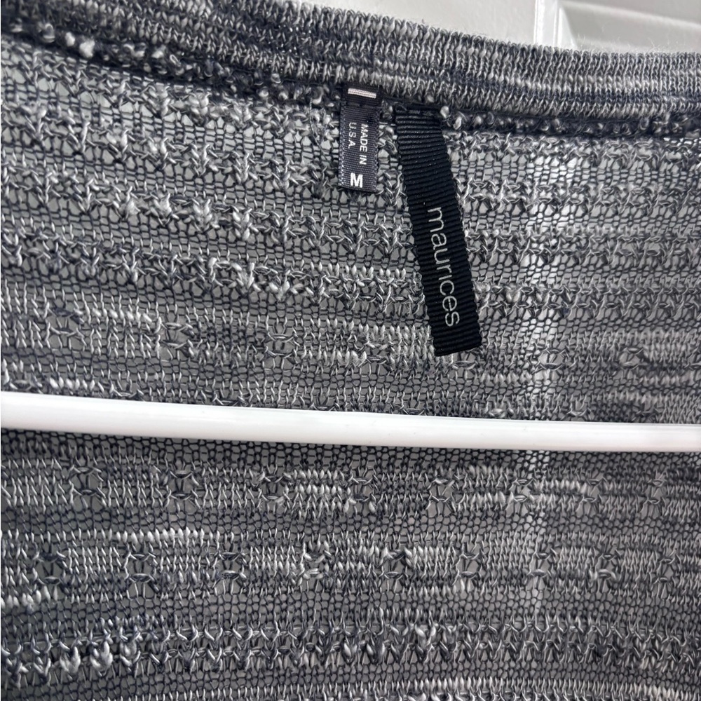 Women’s Maurice’s Open Front Cardigan Sweater Grey Size Medium - Picture 2 of 5